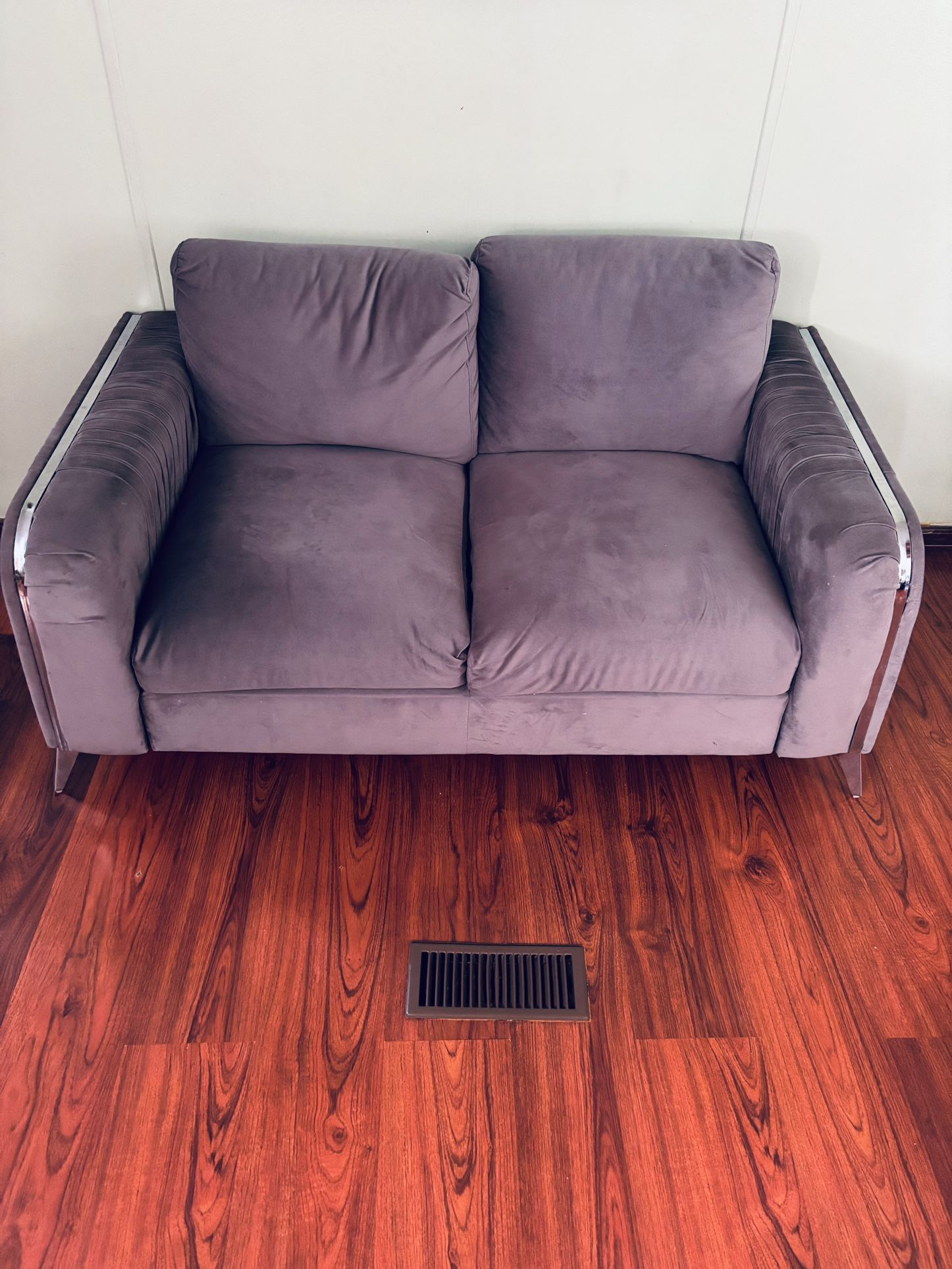 Modern Gray Velvet Sofa Set