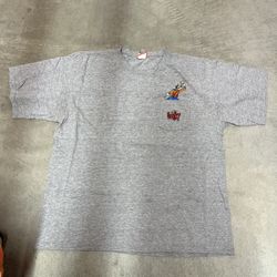 Vintage 90s Disney Designs Goofy Pocket T-Shirt Made in USA Gray L/XL