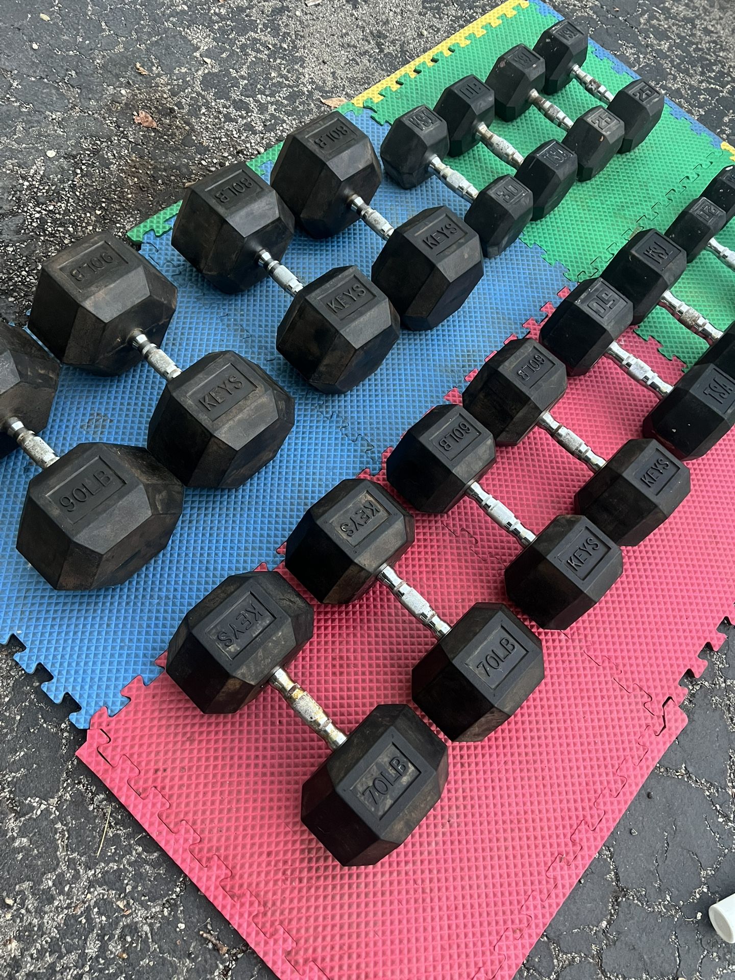 Dumbbell Pairs Of 20lbs To 90lbs