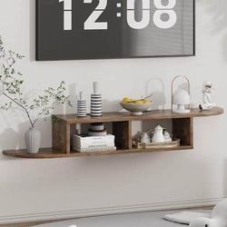 FREE 🎁 with purchase- New Floating TV Stand, 55" Floating Entertainment Center, Wall Mounted,Walnut