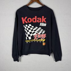 Kodak Film Racing Daytona Sweatshirt Men's XL Black NASCAR
