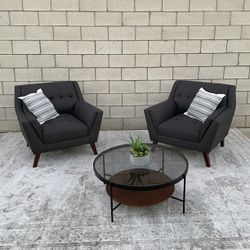 *Free Delivery* Modern Gray Chairs Couch Sofa