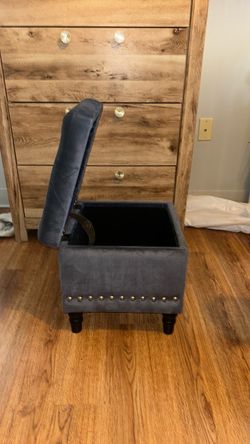 Charcoal grey ottoman
