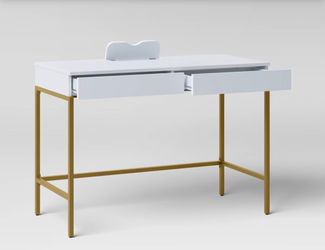 Brand new desk - white and gold