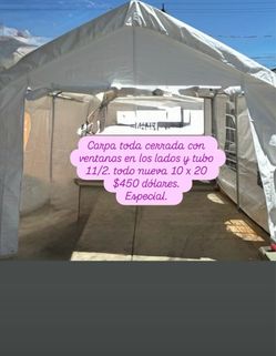 Carpa toda cerrada 10 x 20 ft.