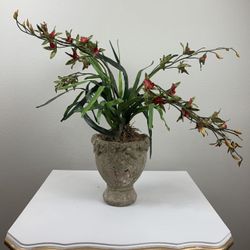 Italian Style Faux Full Bloom Potted Plant