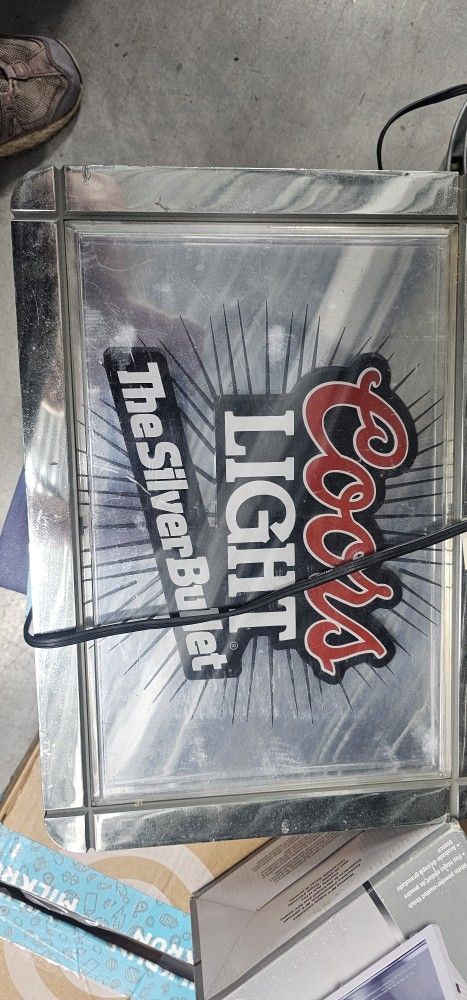 Coors Light Silver Bullet Light Mirror