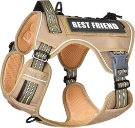 Pet Marvel Heavy Duty Dog Harness with Handle, No Pull Adjustable Outdoor Vest with Metal Buckles
