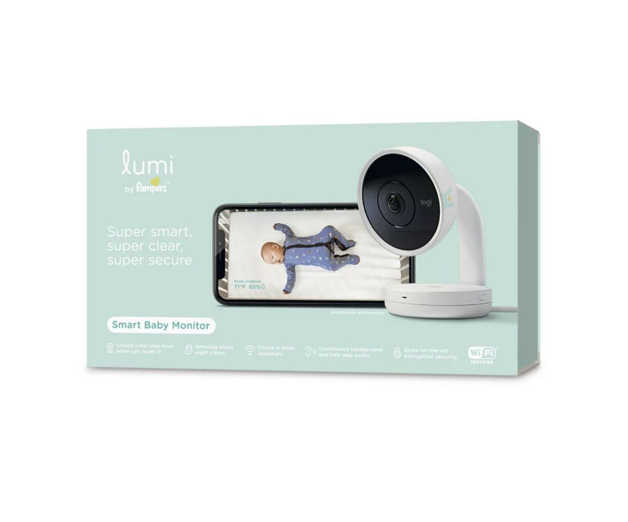 LUMI BY PAMPERS SMART VIDEO BABY MONITOR WIFI CAMERA HD VIDEO AND AUDIO BRAND NEW (RETAILS FOR $175+) SELLING FOR $25
