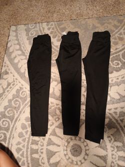 3 pairs of girls youth black leggings size 10 youth