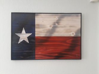 Wooden Texas Flag Wall Hanging