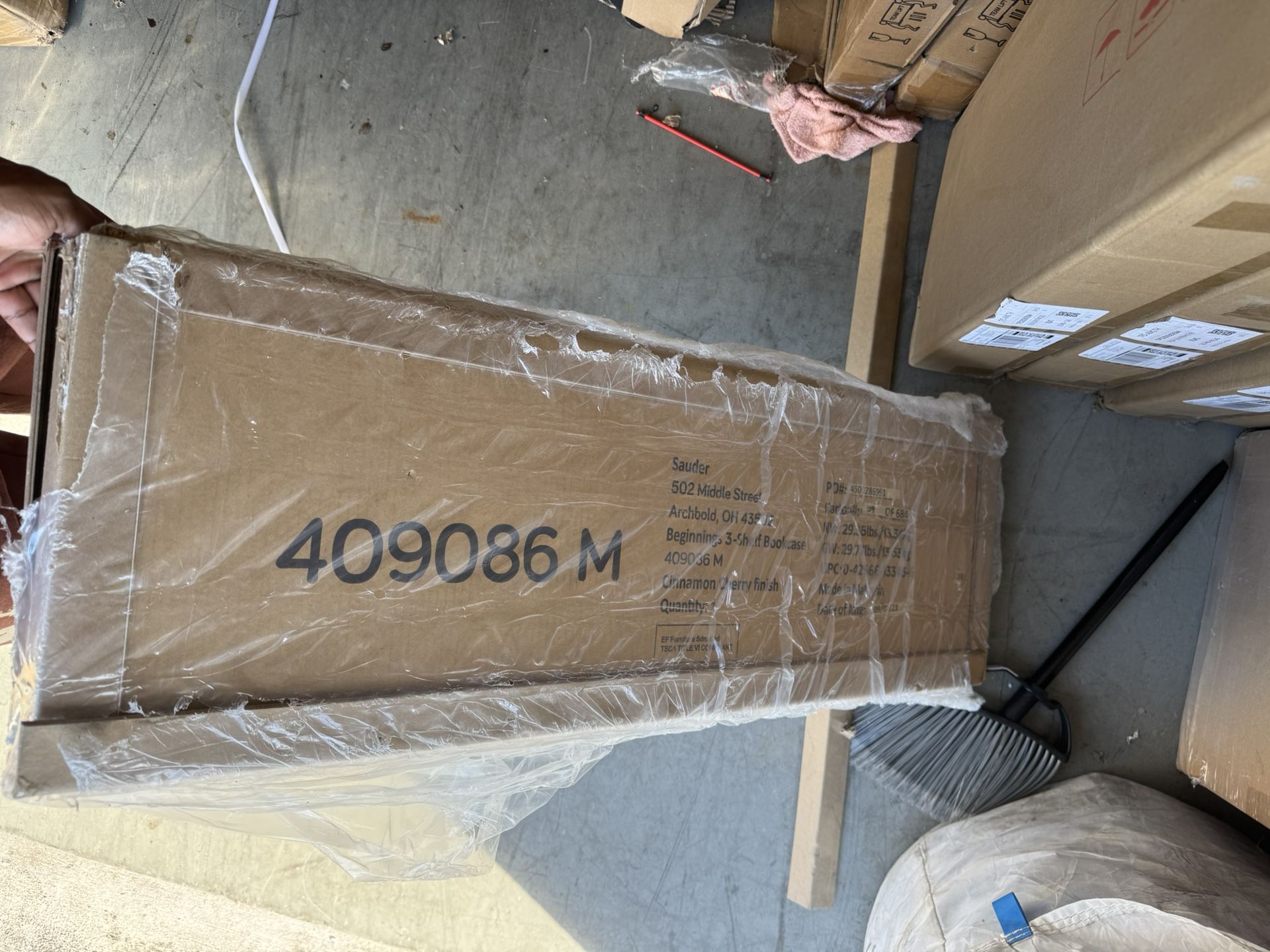 Sauder Beginnings 3-Shelf Bookcase, Bookshelf with Adjustable Storage Shelves