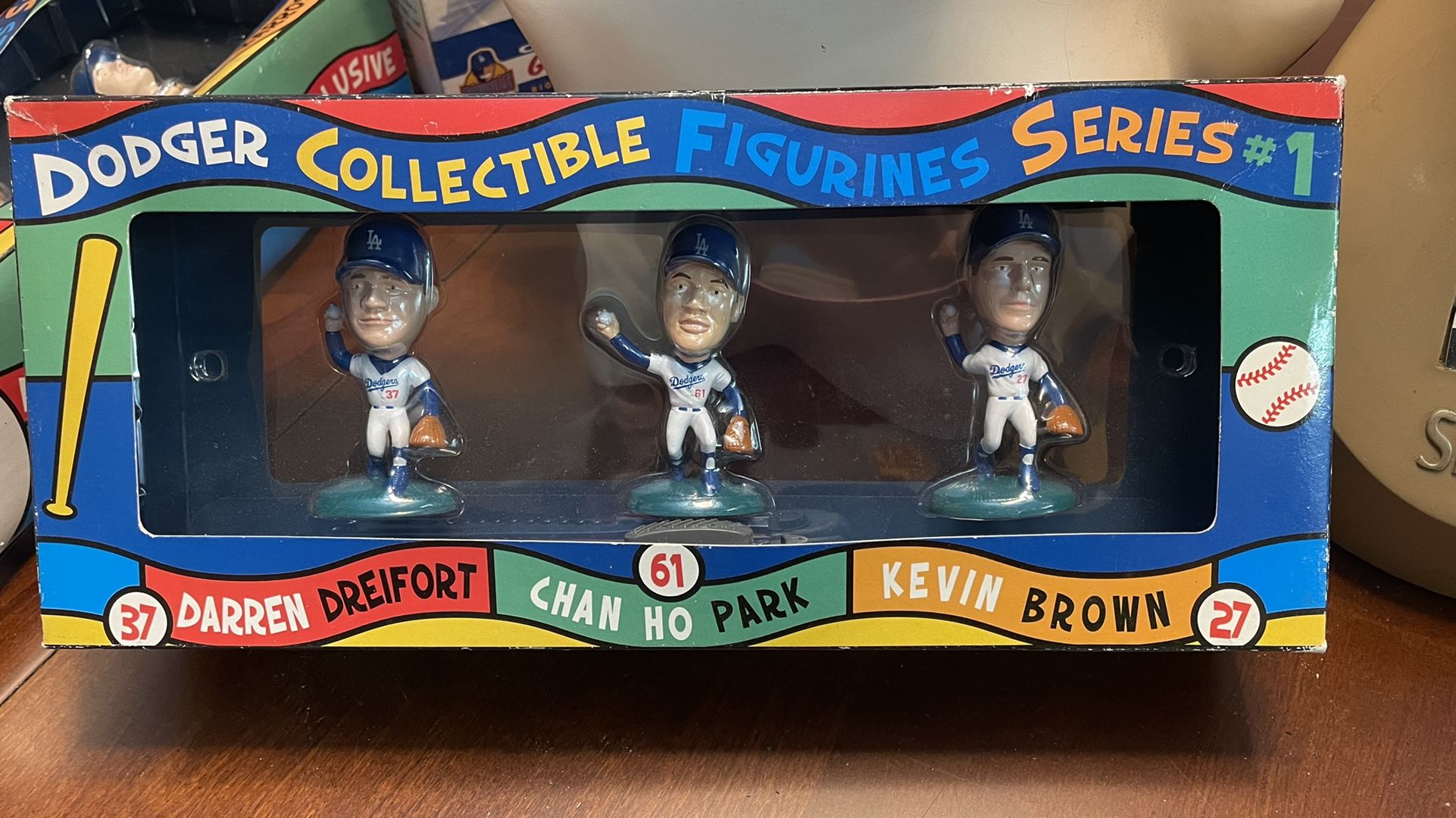 2001 Dodger Collectible Figurines Series #1 Dreifert, Park, & Brown. Each figure in about 3 inches high