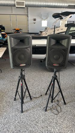 Harbinger APS12 powered speakers
