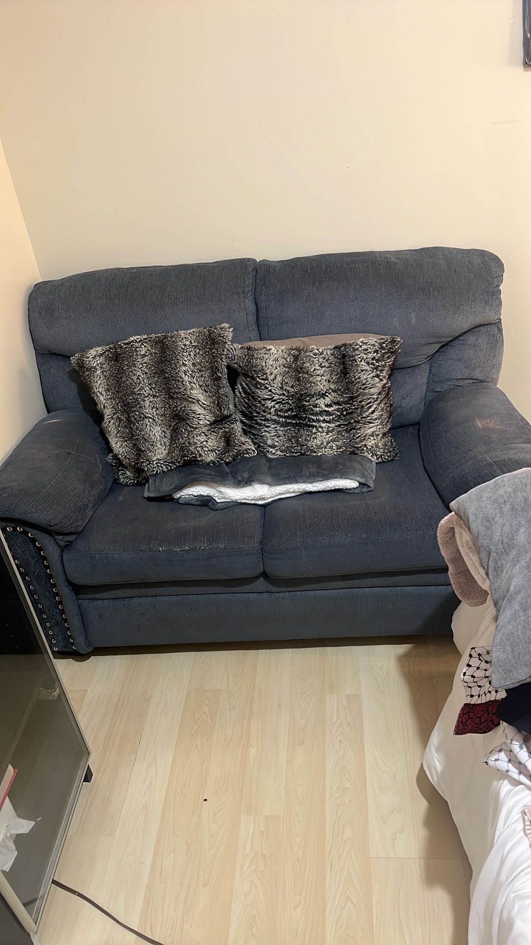Loveseat Dark Grey Couch