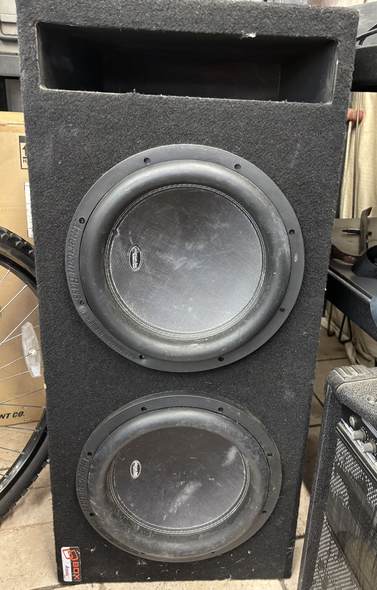 American Bass Car Subwoofer And Rockford Fosgate Amplifier