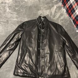 John varvatos men leather jacket size.50