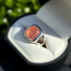 Jewelry 10k solid white gold strawberry rose quartz 8.5CTW ring sz 7.00