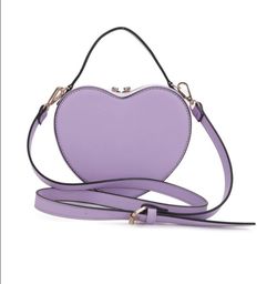 Chic Lavender Heart Crossbody Bag