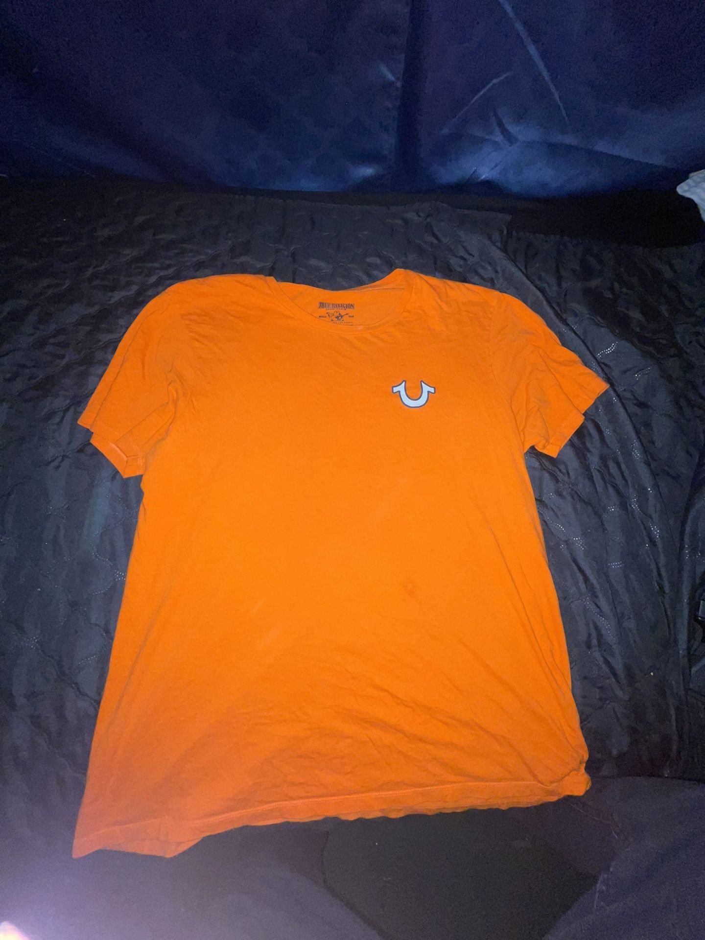 Large Orange True Religion Shirt