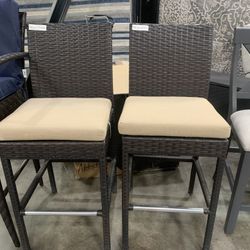 Wicker patio Bars chairs