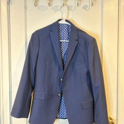 Michael Strahan Men’s Blue Jacket – Size M, Stylish Lining
