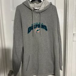 Miami Dolphins NFL Gray Pullover Hoodie