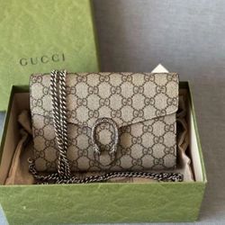 Gucci Dionysus Tiger Buckle Wallet Crossbody Shoulder Bag With Invoice