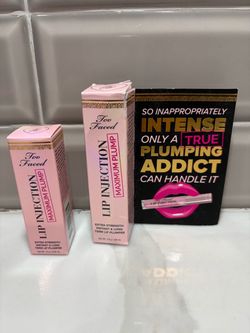 2 New Too Faced lip maximum plump plumping lip gloss