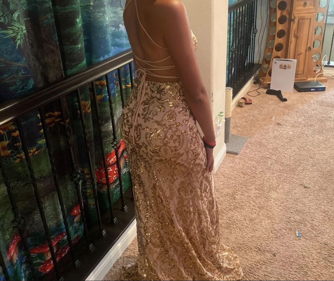 Gold Sequin Mermaid Dress 