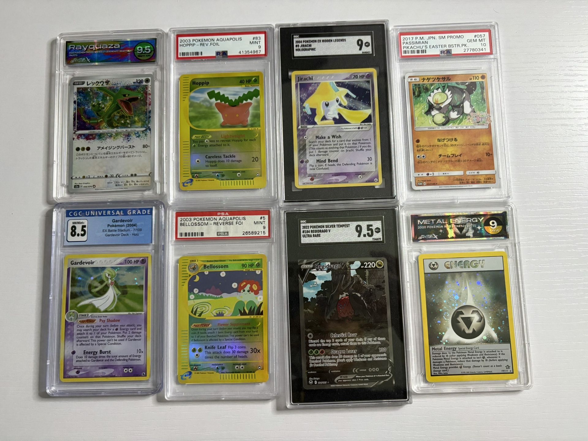Pokemon GRADED LOT, A MIX OF MODERN AND VINTAGE, AQUAPOLIS, EX HIDDEN LEGEND NEO