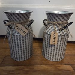 Two New Decorative Metal Vases