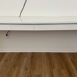 White Metal Desk High Gloss Office School Desk