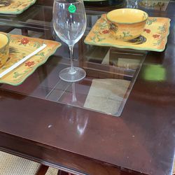 DINING ROOM SET COMES WITH SIX ARM CHAIRS BEAUTIFUL SET