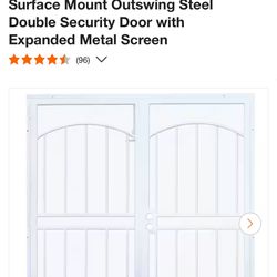 72x80   WHITE  LEFT OR RIGHT SECURITY PATIO DOOR NEW 