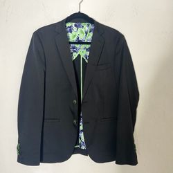 Men’s Mulish Italia Black Suit Jacket Sport Coat | Medium / 38 / Italian 48