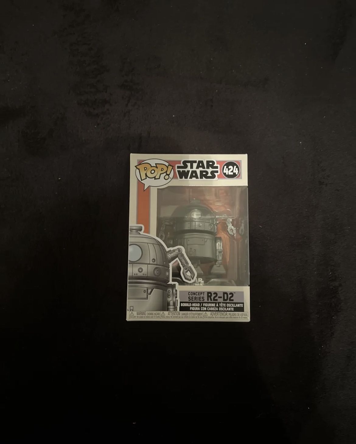 R2-D2 Figure Silver Toy Star Wars 424 Funko Pop w/Protector
