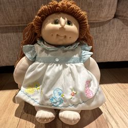 Vintage Baby MN Thomas 1984 Cabbage Patch Doll With Red Yarn Hair
