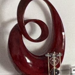 Modern Red Abstract Sculpture Decor