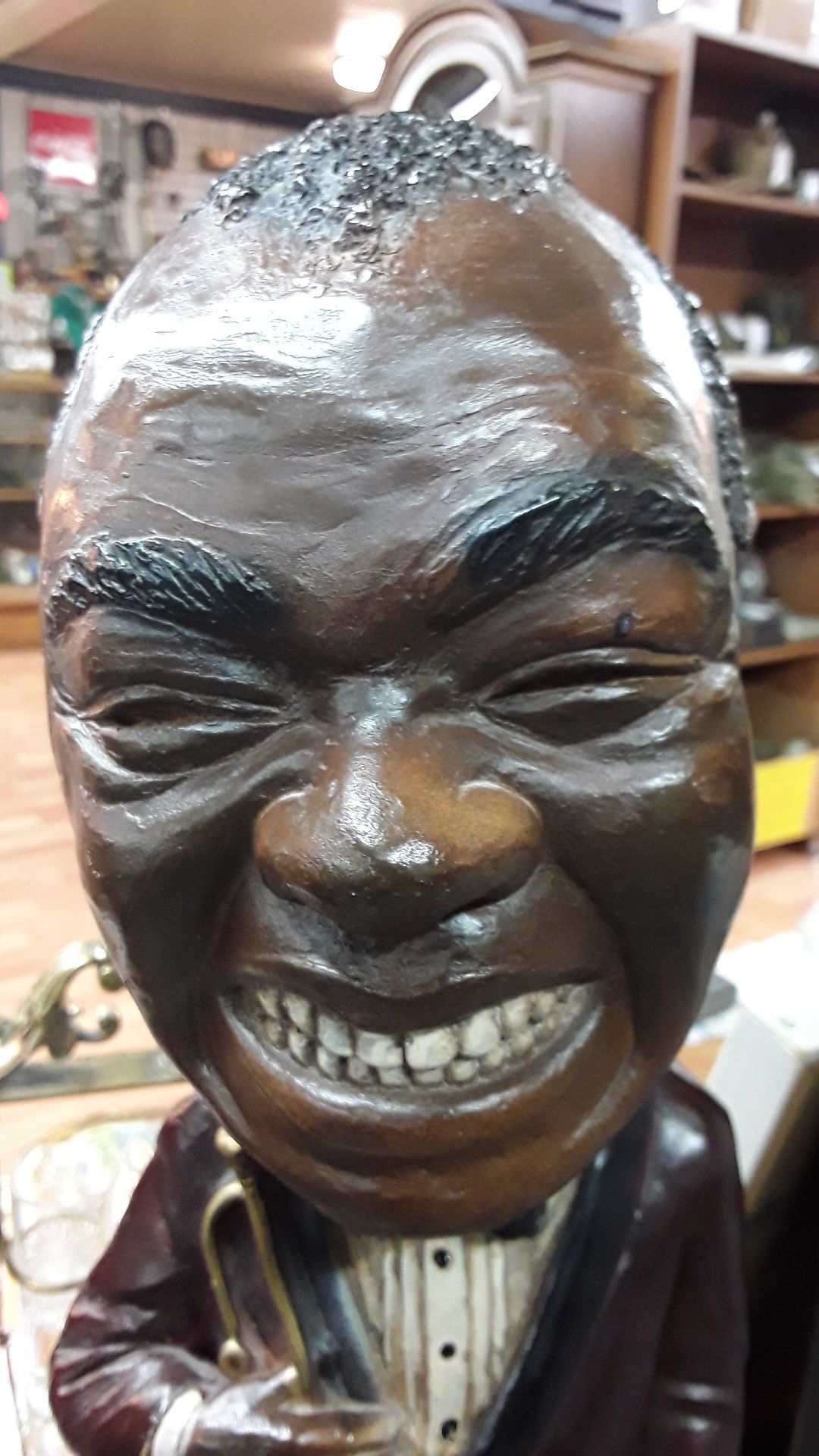 Louis Armstrong chalkware statue