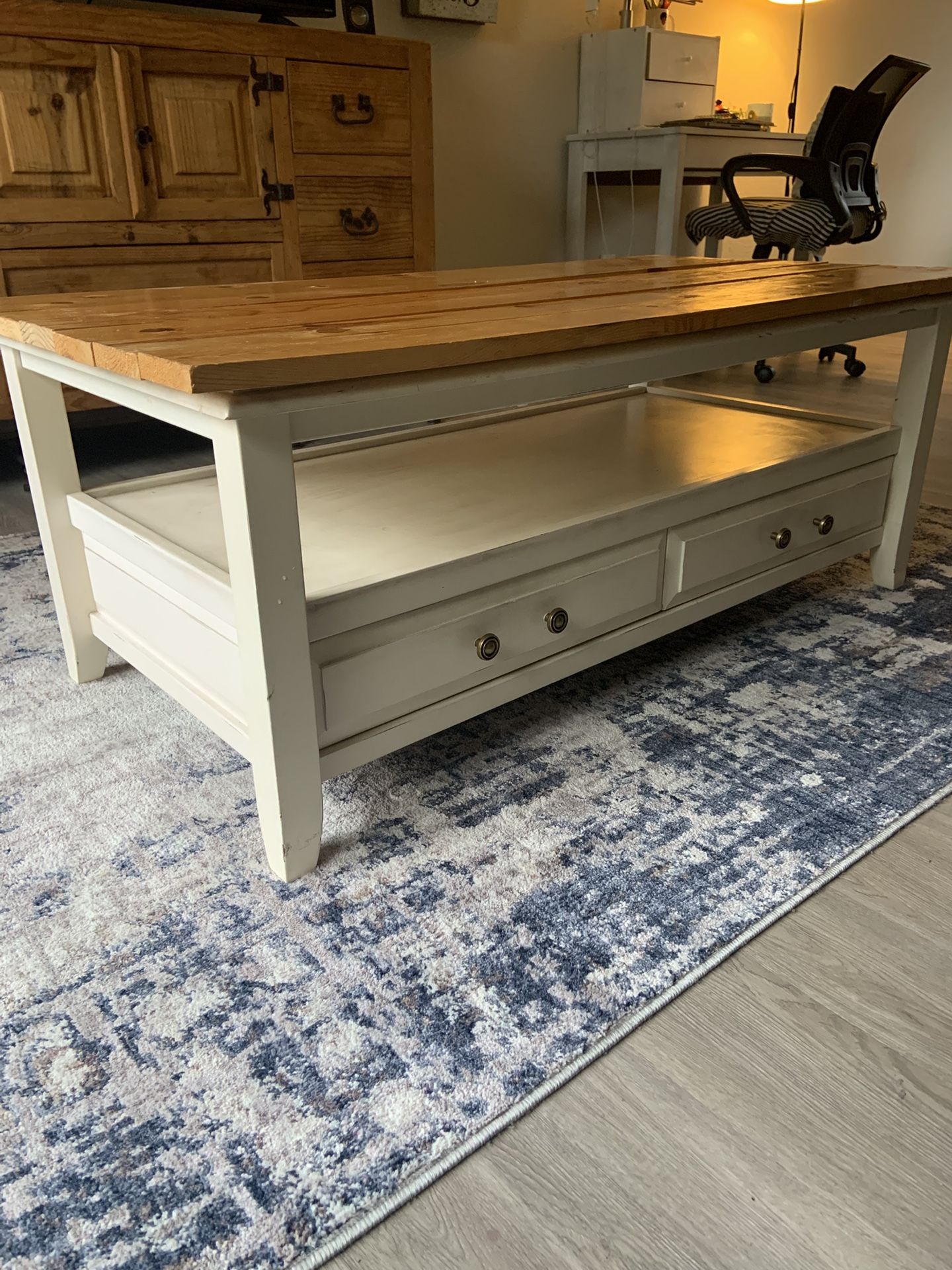 Cost Plus World Market Solid Coffee Table With Storage!