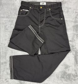 Eytys Titan Cali Jeans Size 26/32 Black Baggy Wide Leg Contrast Stitch Pants