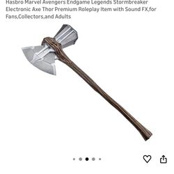 Hasbro Marvel Avengers Endgame Legends Stormbreaker Electronic Axe Thor Premium Roleplay Item with Sound FX,for Fans,Collectors,and Adults