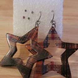 Four Nose Rings With Star Earings 
