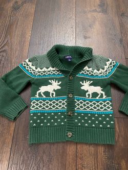 Boys green deer sweater size 5t  by Cherokee #20