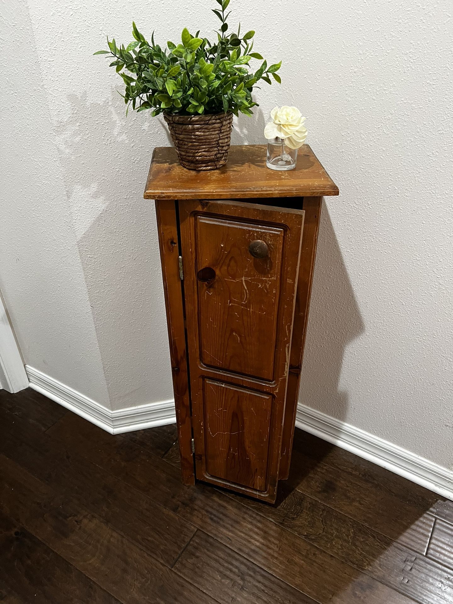 Wood Vintage Iron Board With Cabinet Storage