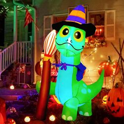 NEW Halloween Long Neck Dinosaur Airblown Inflatable