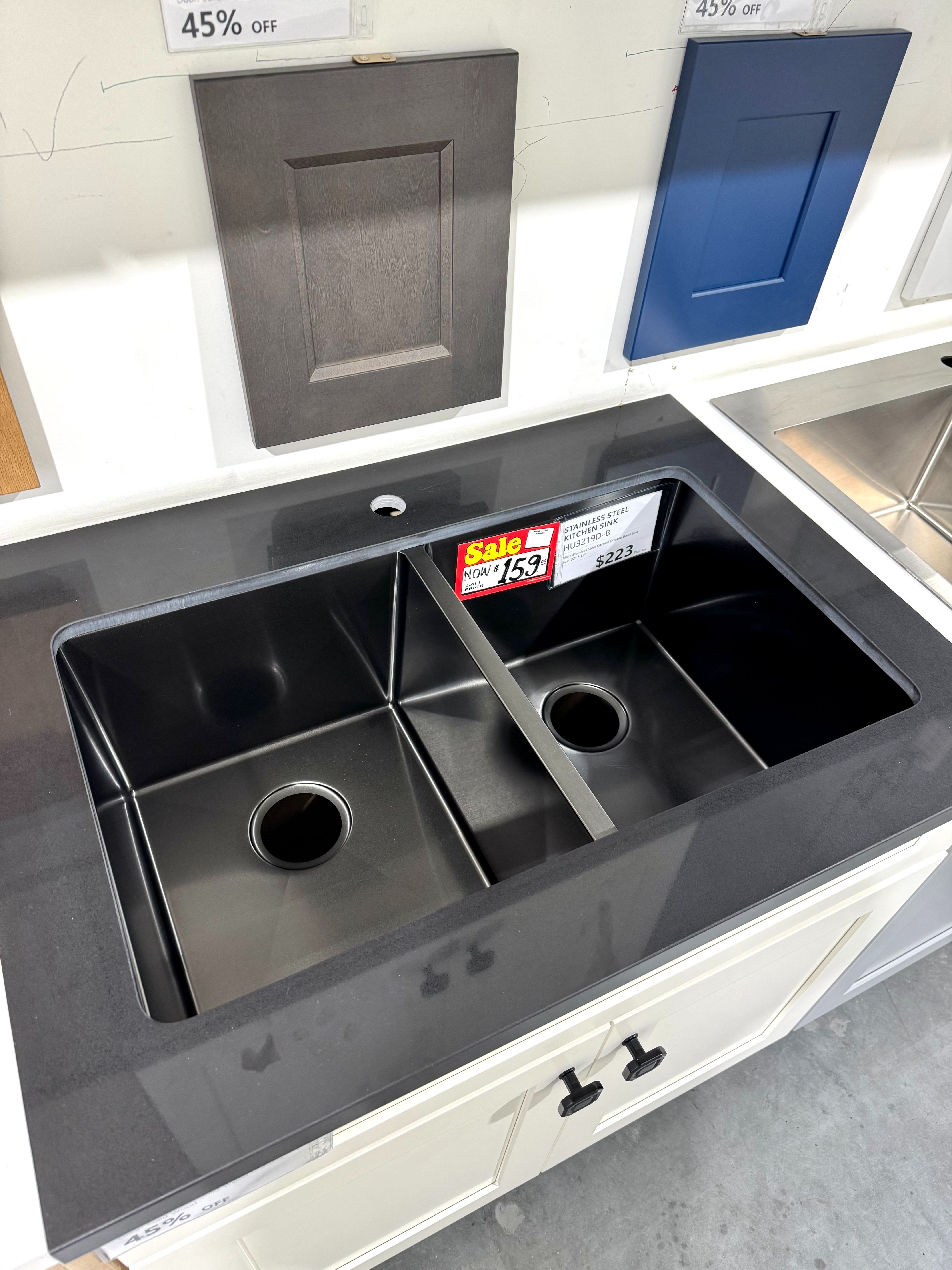π€ BLACK DOUBLE BOWL STAINLESS SINK β NOW ONLY $159! π€