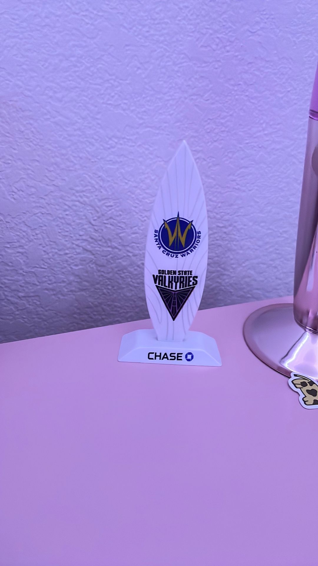Santa Cruz Warriors x Golden State Valkyries Mini Decorative Surfboard (limited Edition) Ornament GSW SCW Santa Cruz