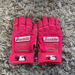 Barely used pink Franklin batting gloves